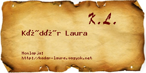 Kádár Laura névjegykártya